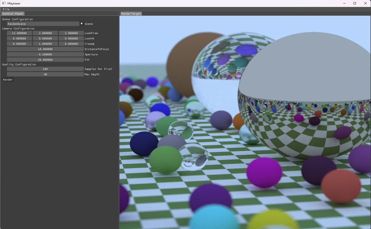 VRaytracer rendering example